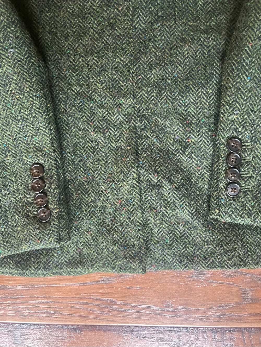 J. Crew Green Herringbone Women's Blazer - Size 2 - Picture 9 of 10